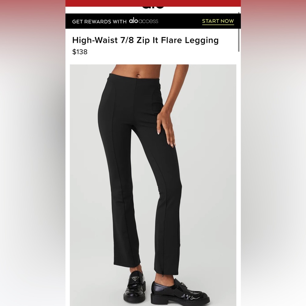 High-Waist 7/8 Zip It Flare Legging
